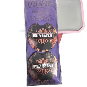Car coaster Harley Davidson motorcycles stocking stuffer