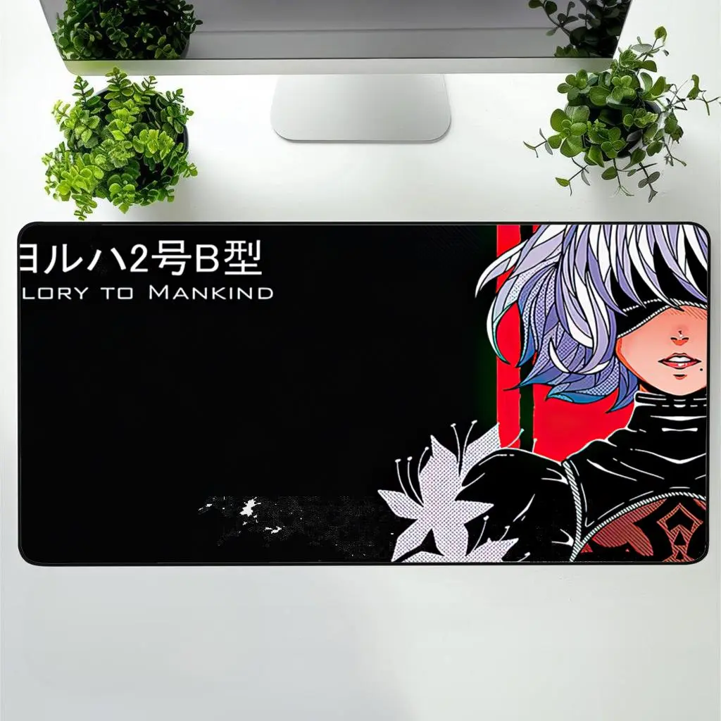 Glory to Mankind Desk Mat Mouse Pad, Nier Game Desk Mat, 2B Playmat, Automata Gaming Mouse Pad