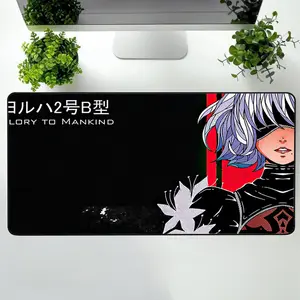 Glory to Mankind Desk Mat Mouse Pad, Nier Game Desk Mat, 2B Playmat, Automata Gaming Mouse Pad