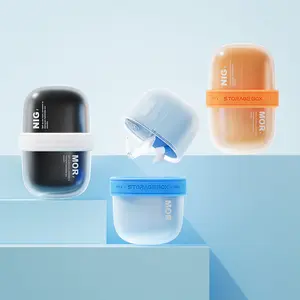 Portable Small Pill Box Large Capacity Light-Proof Pill Box Pill Storage Box Portable Medicine Pill Compartment Organizer