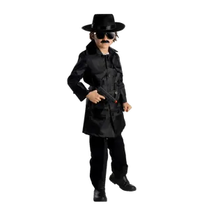 Spy Costume Dress For Kids | Detective Costume with Sunglasses & Mustache - Perfect for Halloween, Pretend Play Fun, Theme Party & Cosplay Costume Party