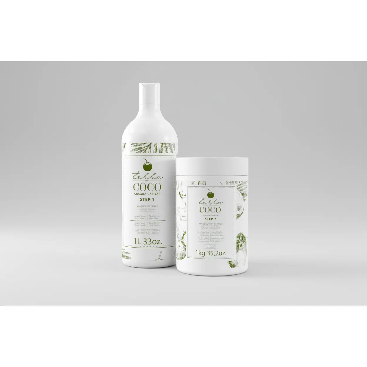 Kit TERRA COCO Isotonic Shampoo + Coconut-Based Mask 1kg / 33oz Kit TERRA COCO Isotonic Shampoo + Coconut-Based Mask 1kg / 33oz