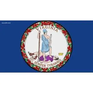 Virginia Sticker - Flag It Vinyl Car Decals 2.5" x 4"  - Virginia Design with Emblem