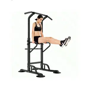 Fitness equipment  DlandHome Power Tower Adjustable Height Pull Up Dip Multi Function Home Strength Training Fiess Workout Station Strength training