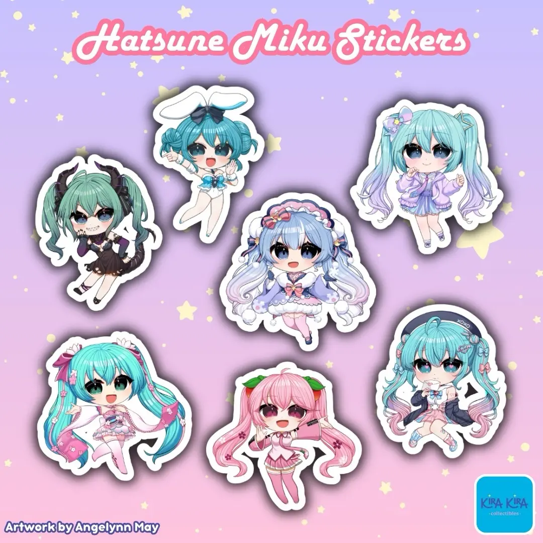 Hatsune Miku Chibi Vinyl Anime Stickers