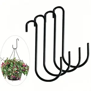 4 Heavy-Duty Fence Hooks for Hanging Plants, Hanging Plant Hanger, Supports Indoor and Outdoor Use, Ideal for Bird Feeders and Lanterns