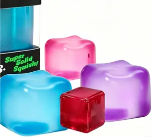 Blue Red Ice Cube Fidget Toy Stress Relief Relaxation Gift  NeeDoh Nice