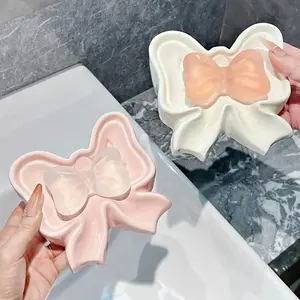🎀 The Coquette Accessory Your Bathroom Needs! ✨ Cute Bow Soap Dish & Jewelry Tray | Ceramic Holder for Vanity Decor Bathroom Essentials Accessories