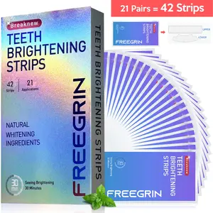 Teeth Whitening Stickers, 7/14/21 Pairs Gel Strips, Teeth Brightener Strips, Stain Removal & Oral Hygiene Care, Dental Bleaching Tool, Mint Flavor, Fresh Breath Gift