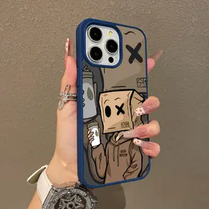Creative Cartoon Boy Pattern Premium Magnetic Phone Cases for iPhone 16 15 14 Pro Max 13 12 11 Plus Smartphone Shockproof Protection  Cover Cellphone Protective magsafe magnetic case Aesthetic Resistance Casing Protector