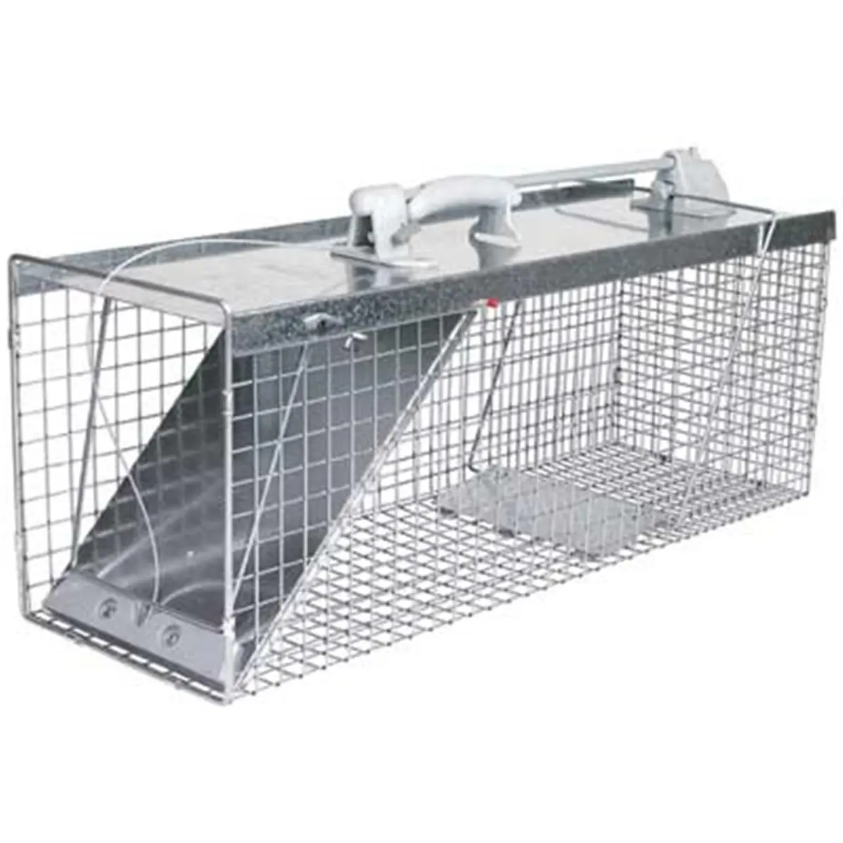 Woodstream WOD1085 Havahart Easy Set Cage Trap - Humanely Captures Large Animals, 1-Hand Set, Safe Release Live Trap