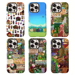 S-Stardew V-Valley Hot Game Retro Pixel Rustic Painting Phone Cases For iPhone 17 Promax Pro Air 16 Plus 15 14 13 12 11 Shockproof Protective Cover Gift For Birthday Christmas Halloween
