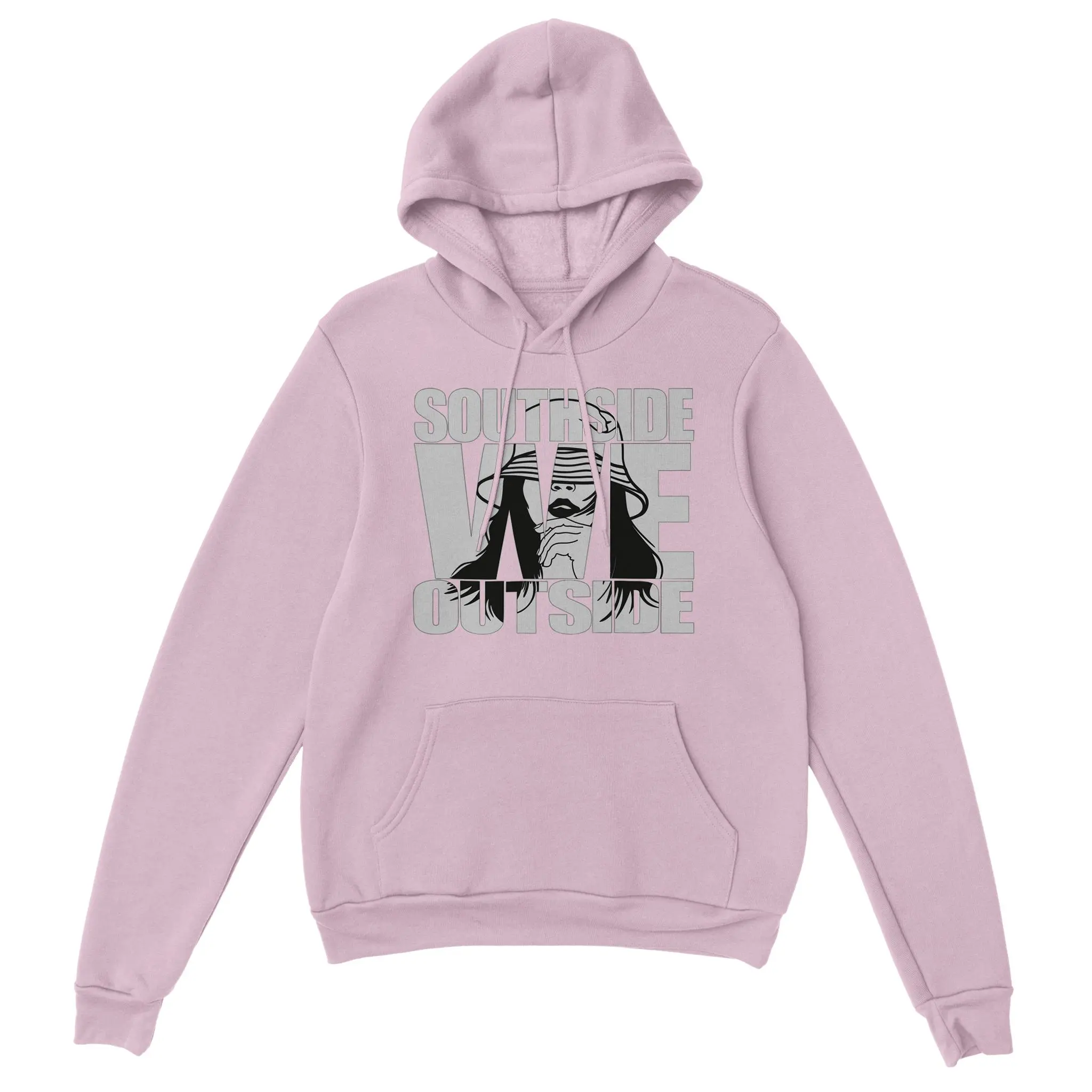 Woman's Southside We Outside Long Hair Bucket Pullover Hoodie