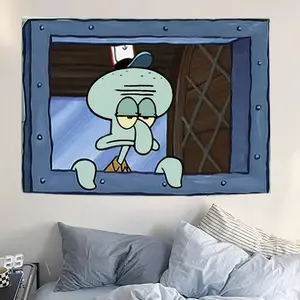 Cartoon back morning wall tapestry wall decoration background cloth bedroom dormitory rental room hanging wall tapestry
