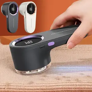 Rechargeable Digital Display Portable Fabric Shaver, USB Charging, Alloy Steel Blade, Ideal for Clothes Sofa Carpet Cleaning, Home Hair Remover