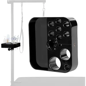 Breeze Touch Rotatable Dog Grooming Organizer for Dog Grooming Table Accessories, Portable Pet Grooming Tools Holder Dog Grooming Arm with Clamp for Hairdressing Scissors Combs, Pet Shop Pet Owner