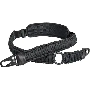 550 Paracord 2 Point Rifle Sling Adjustable Strap with Shoulder Pad Traditional Two Point Gun Sling