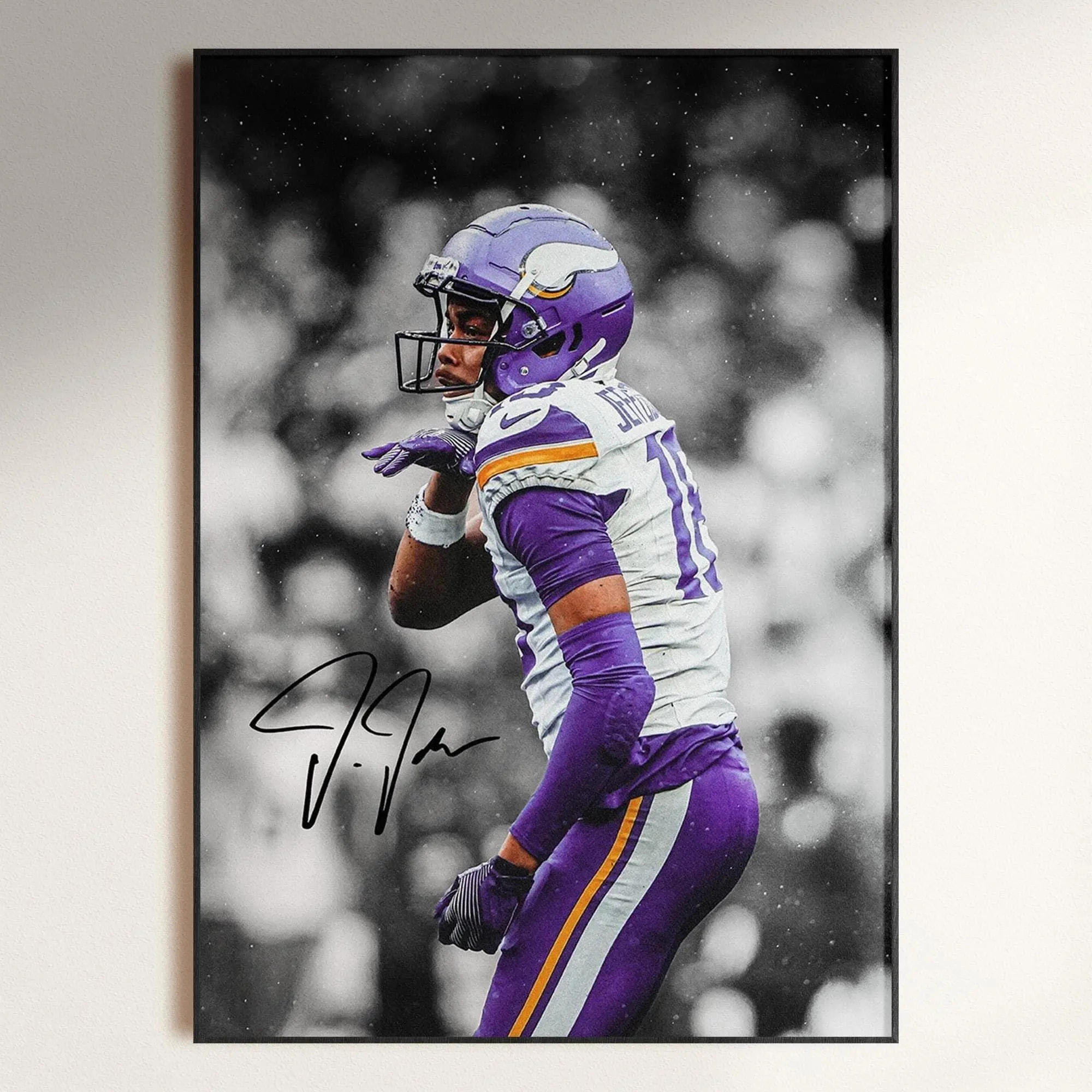 Signed Justin Jefferson Poster, Justin Jefferson Poster( Unframed - Print Only )