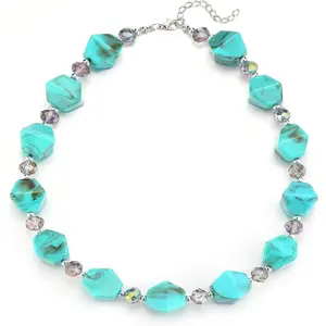 Chunky Beaded Choker Necklaces for Women Large Beads Statement Necklace  Costume  Gifts for Her