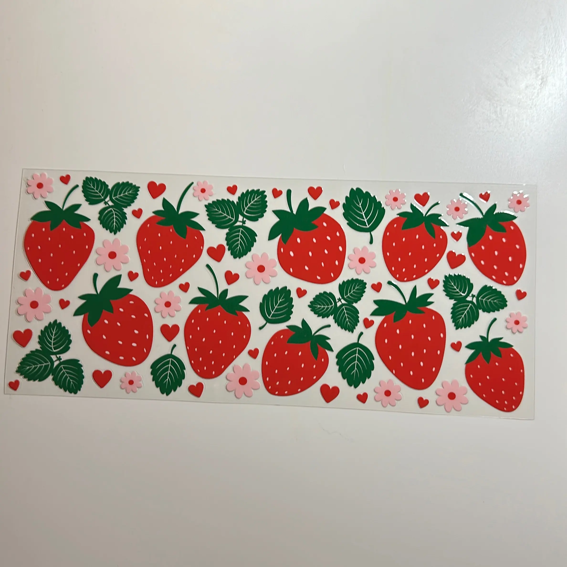 Strawberry UV DTF Cup Wrap Transfer Sticker