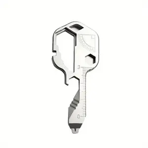 Stainless Steel Keychain Multitool, 24-in-1 EDC Tool with Stylish Design for Home and Outdoor Use, Multifunctional Key Tool for Home and Outdoor Use, Multipurpose Tool
