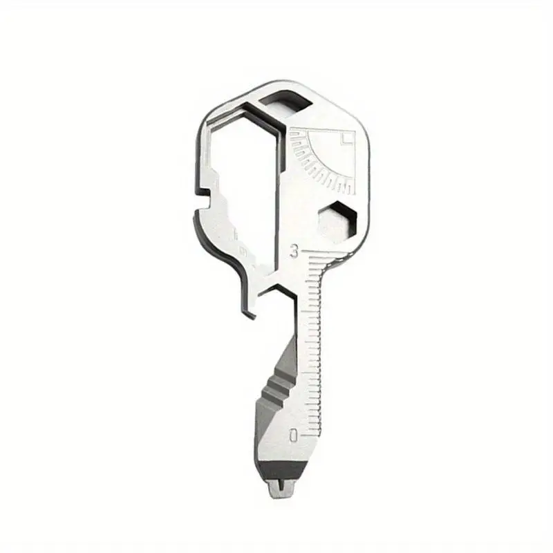 Stainless Steel Keychain Multitool, 24-in-1 EDC Tool with Stylish Design for Home and Outdoor Use, Multifunctional Key Tool for Home and Outdoor Use