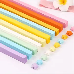 Origami Paper 1080 Sheets Star 10 Color Assortment Double Sided Solid Color DIY Hand Art Crafts