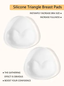Silicone Triangle Breast Pads - Skin-Friendly, Waterproof, Shaping Effect for Every Occasion - Stay Put & Super Comfy Inserts
