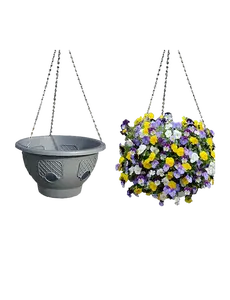 Smart Spring Ultimate Hanging Garden 2pk - Durable 100% Recycled Resin Planter with UV Protection for Small Space Gardening 12-inch Compact & Versatile Design Made in the U.S.A.