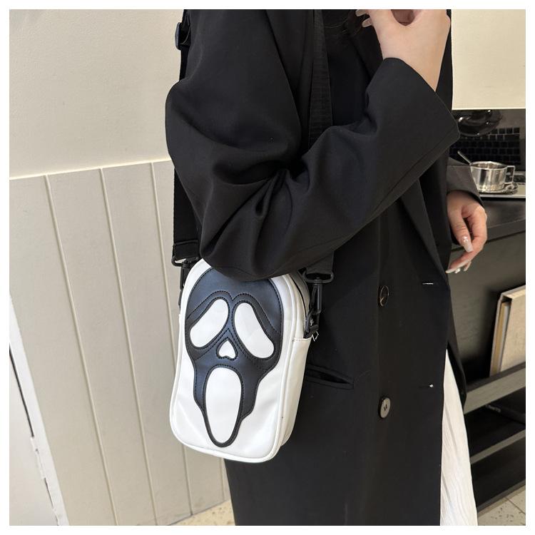 New Halloween Skull Bag | Cute Ghost Crossbody for Women | Quirky Shoulder Phone Bag | Christmas Mini Square Purse | Spooky Trendy Aesthetic