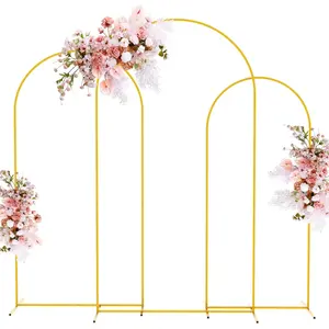 Metal Arch Stand  Wedding Chiara Backdrop Stand Set of 3 (7.2FT,6.6FT,6FT) Square Arched Frame for Birthday Party Decoration