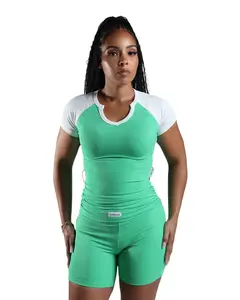 Fold Over Short Set (Green)
