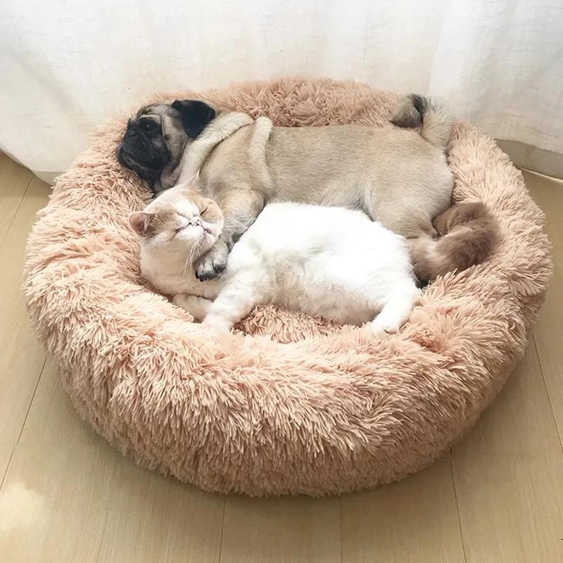 40-90cm 6 Sizes Round Pet Bed for Large Dog Bed Super Soft Cat Bed Plush Dog House for Medium Dog House Winter Warm Sleeping 40-90cm 6 Sizes Round Pet Bed for Large Dog Bed Super Soft Cat Bed Plush Dog House for Medium Dog House Winter Warm Sleeping