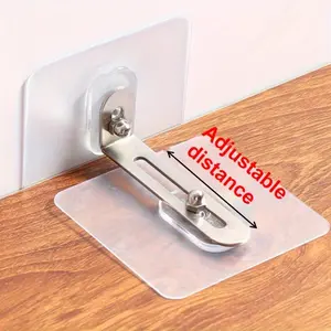 1pc Adhesive Furniture Wall Anchors No Drill, Anti Tip Furniture Straps Kit For Baby Proofing, Secure Bookcase Dresser Shelf Cabinet To Wall For Child Safety - Removable, No Screw