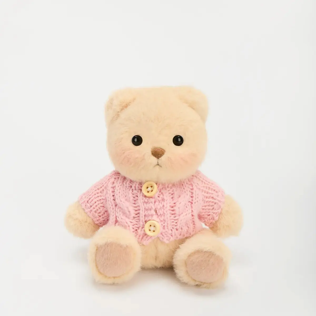 5.9 Inches Pink Sweater Brown Mini Bear