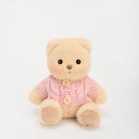 5.9 Inches Pink Sweater Brown Mini Bear
