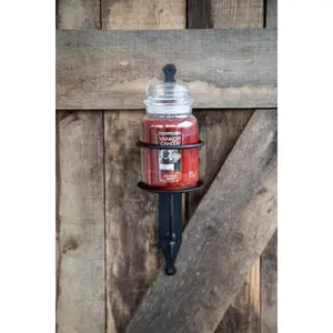 Candle Jar Wall Mount Sconce - Wrought Iron - Amish Made