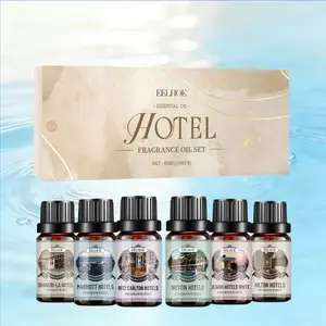 Eelhoe Hotel Aromatherapy Essential Oil Gift Set, 10ML X 6, 6 Scents, Fresh Long-Lasting Scent, Home Office Use, Luxurious Fragrance, Aromatherapy Scented Oils