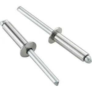 50 count 1/4" x1/2" Stainless Blind Rivets,Pop Rivets,304 Stainless Steel Grip and Steel Mandrel, 6.3 x 12mm