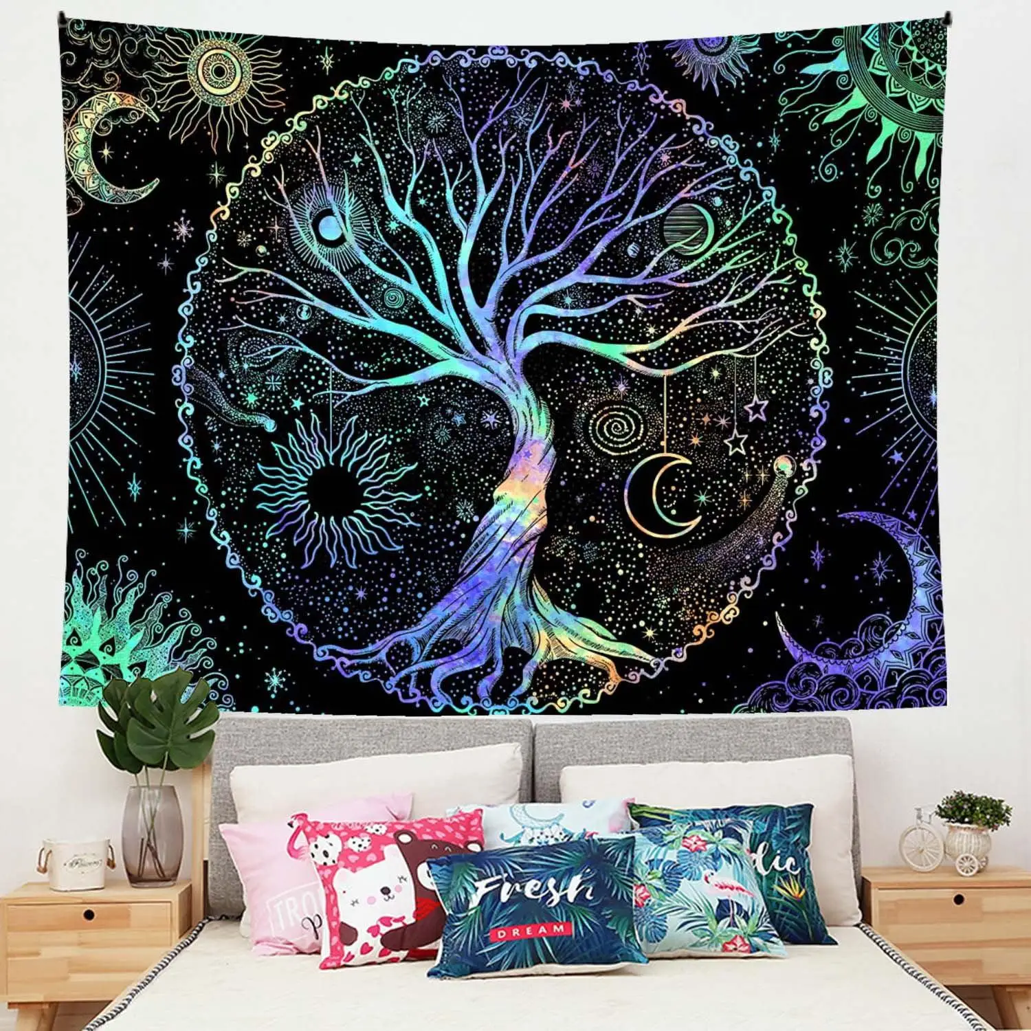 Tree Of Life Pattern Tapestry, Chill Room Accessories Wall Decorative Hanging Blanket for Room Decor, Wall Decor for Home Living Room Bedroom, Wall In