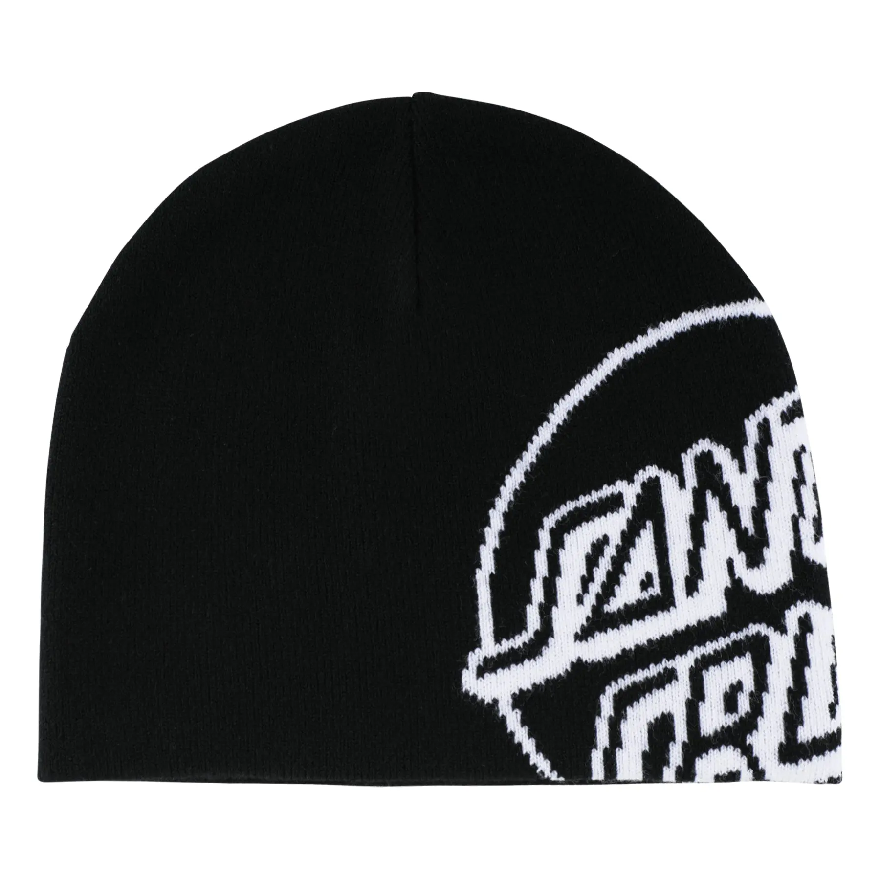 Fine Gauge Knit Skull Cap Beanie with Graphic Skull Dot Logo, Warm Roll-Up Cuff Design - Skater Style Fashion Apparel Accessory, Accessories
