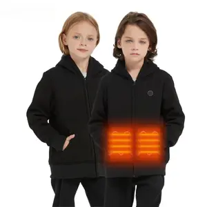 Kids Heated Hoodie Sweatshirt,heated jacket Full-Zip for Power bank not included