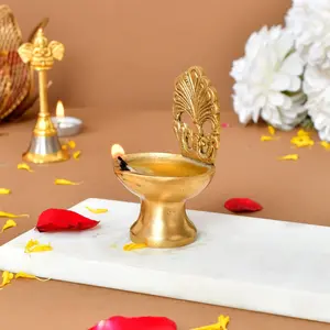 Elegant Brass Diya Oil Lamps | Traditional Pooja & Home Decor | Perfect for Diwali, Weddings, Housewarmings | Choose Small or Large for Every Occasion