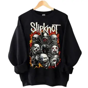[SALE OFF 55%] Slipknot Skull Band Sweatshirt, Music Fan Sweatshirt, Unisex Menswear, Relaxed Cotton Crewneck Hoodie, Gift For He For Her Clothes