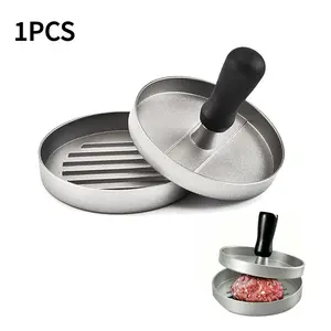 Stainless Steel Meat Patty Press, Round Burger Patty Mold, Kitchen Hamburg Meat Press Tool, Kitchen Tools, Ideal for Home Cooking, Durable & Easy to Use