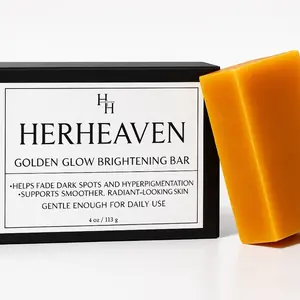 Herheaven Golden Glow Bar - Turmeric Kojic Acid Vitamin C Infused Nourishing Brightening Soap for Even Toned Radiant Skin