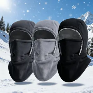 Fleece Lined Balaclava Helmet Liner Full Face Windproof Head Cover Ear Warmer Mouth Mask Hat Four-In-One Super Warm Design Thermal Ski Mask Outdoor Sports Mask