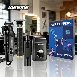 Men's Hair Cutting Kit, Electric Four-Piece Set, Shaver, Nose Trimmer, Barber Shop Style, High Power Clipper, Father's Day Gift