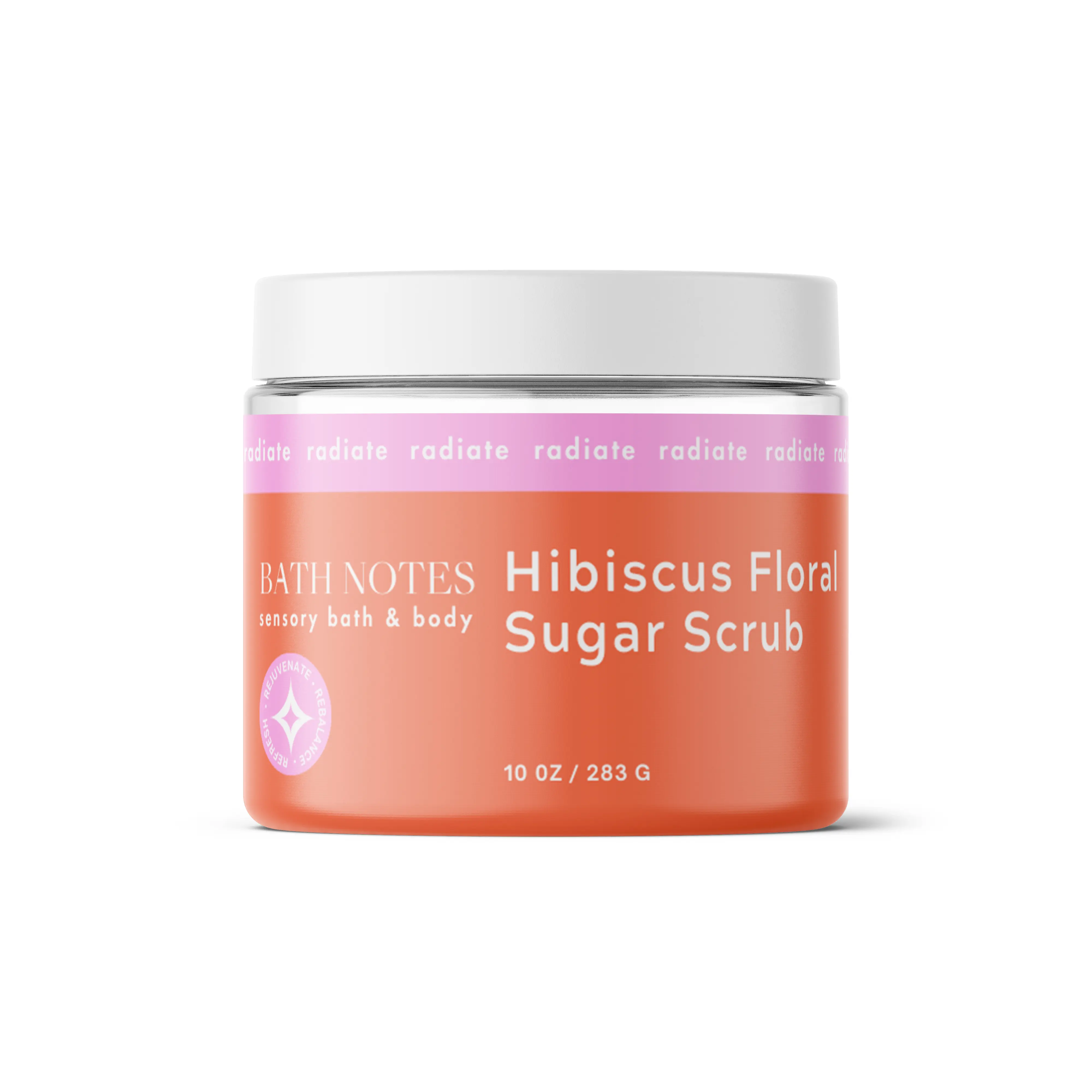 Radiant Bloom Hibiscus Body Scrub - Emphasizing the idea of blossoming into radiant beauty