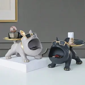 Luxury Dog Tray Organizer, Key and Jewelry Storage Box, Sofa Decor, Luxurious Pet Theme Home Accessory, Unique Gift Idea